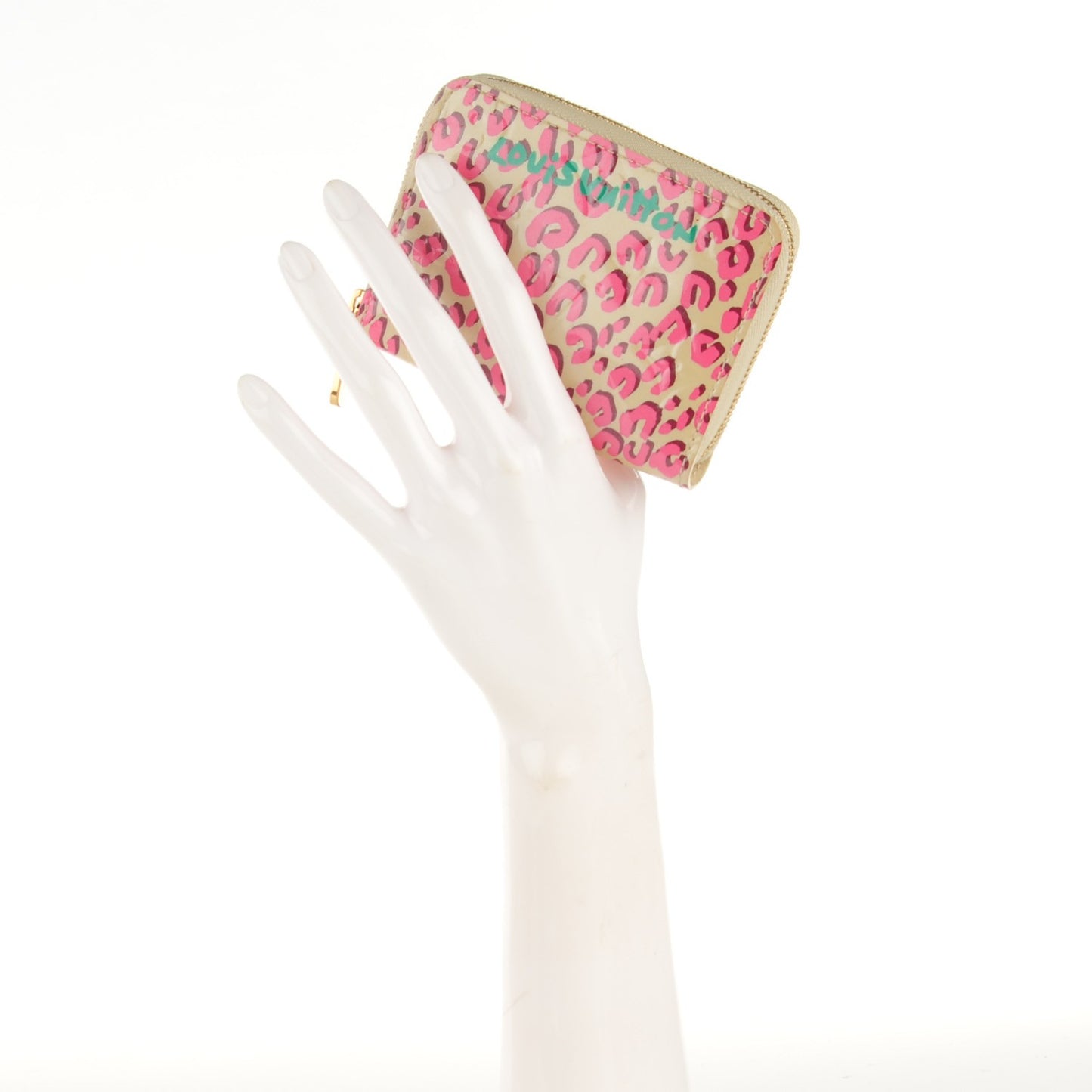 Vernis Leopard Zippy Coin Purse Blanc Corail