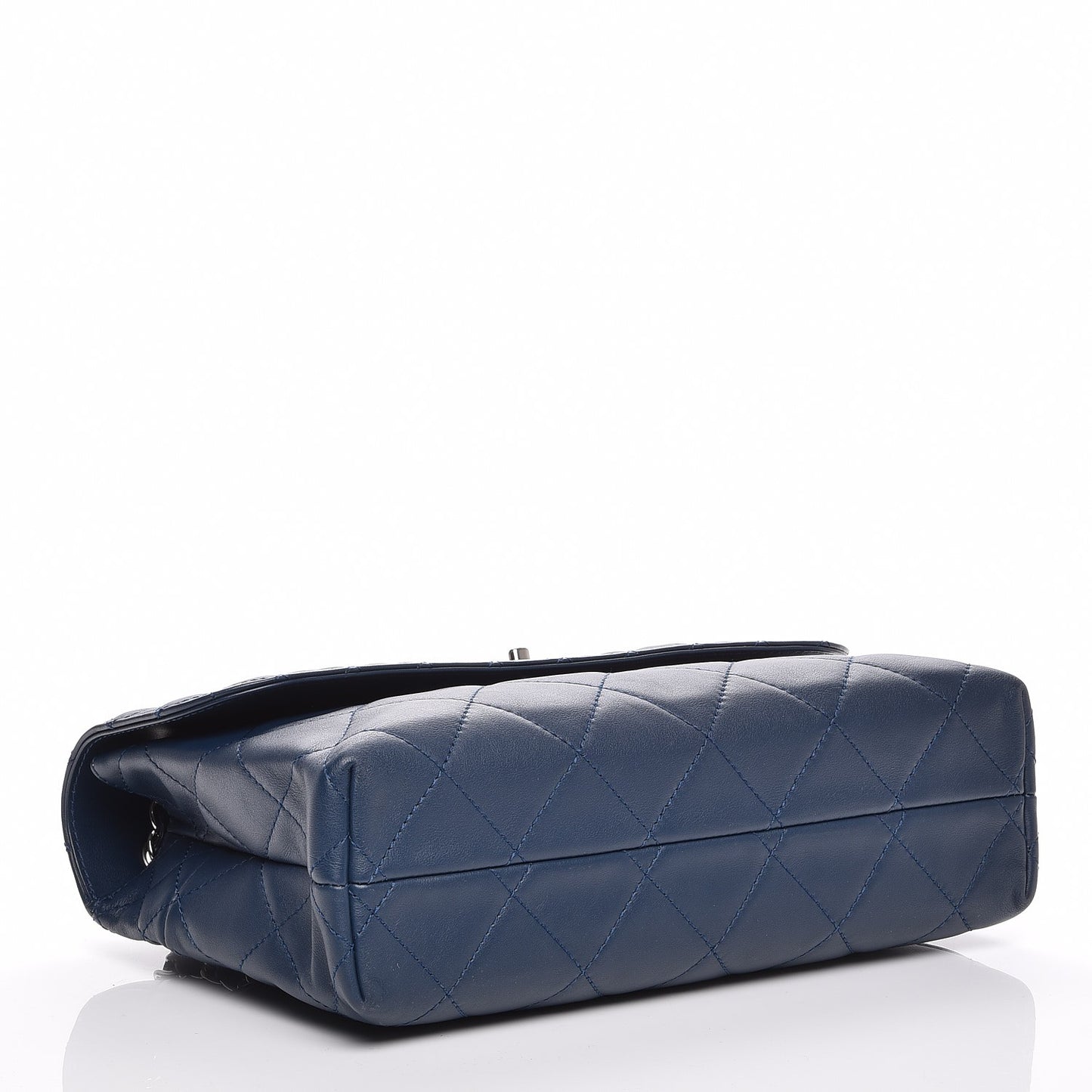 Calfskin Quilted In the Business Flap Dark Navy Blue