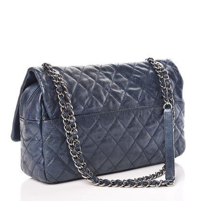 Chanel Iridescent Caviar Quilted Large Chic Flap Blue 3 of 10
