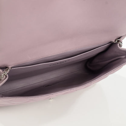 Chanel Lambskin Quilted Clutch With Chain Flap Lavender 5 of 8