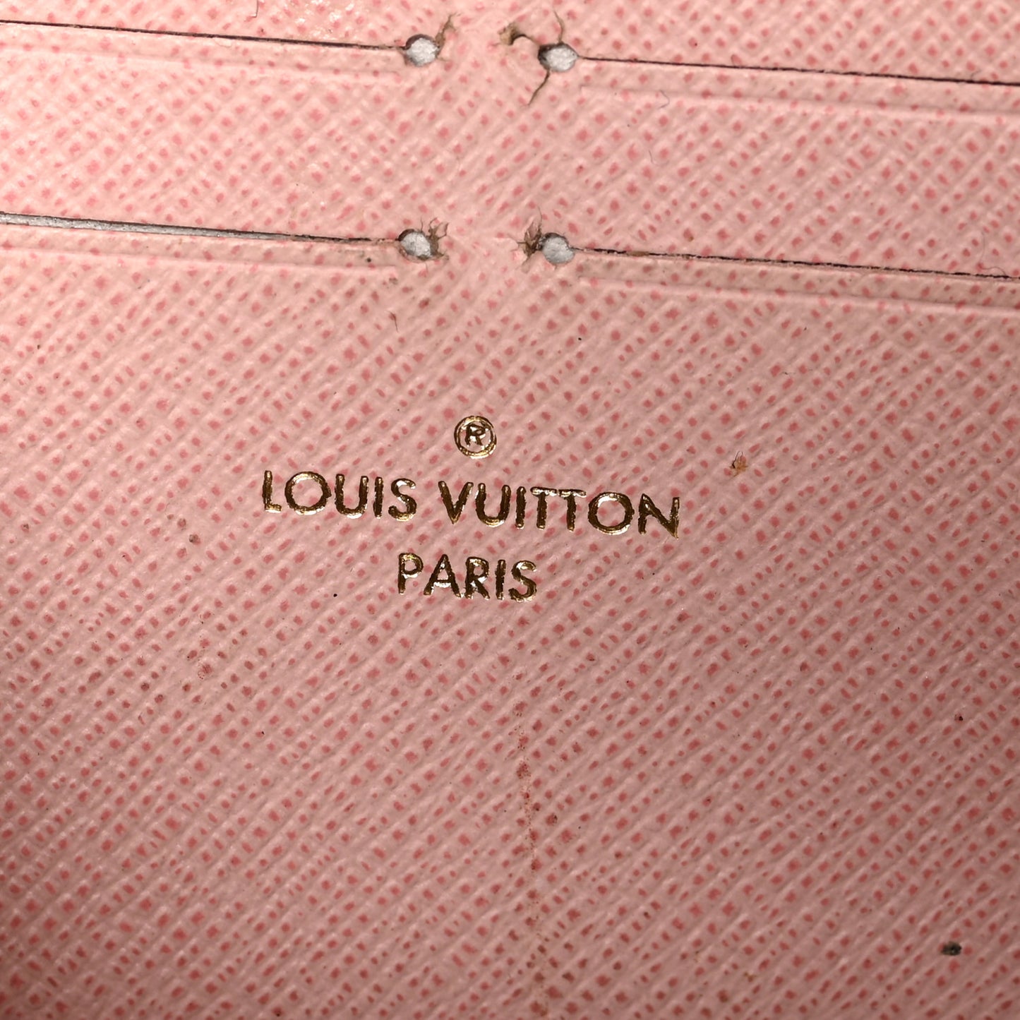Damier Ebene Clemence Wallet Rose Ballerine