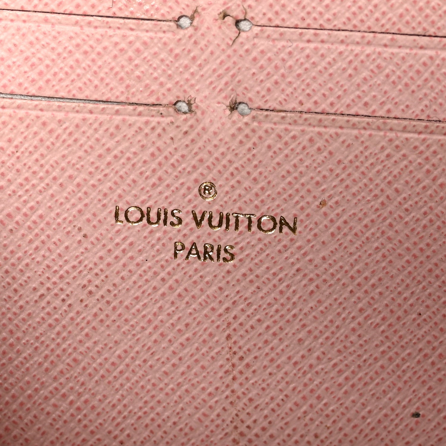Louis Vuitton Damier Ebene Clemence Wallet Rose Ballerine 8 of 11