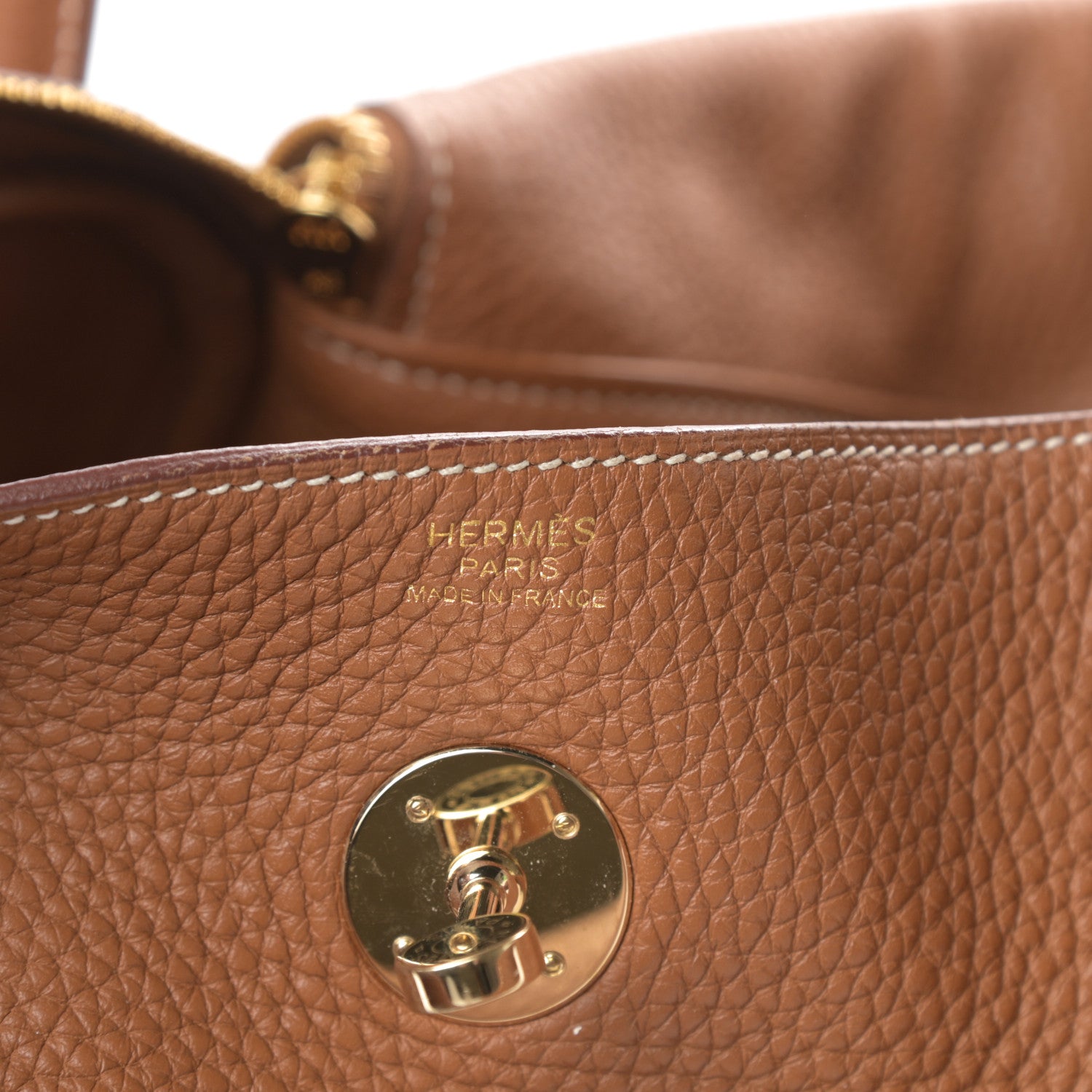 Hermes Taurillon Clemence Lindy 30 Gold 6 of 17