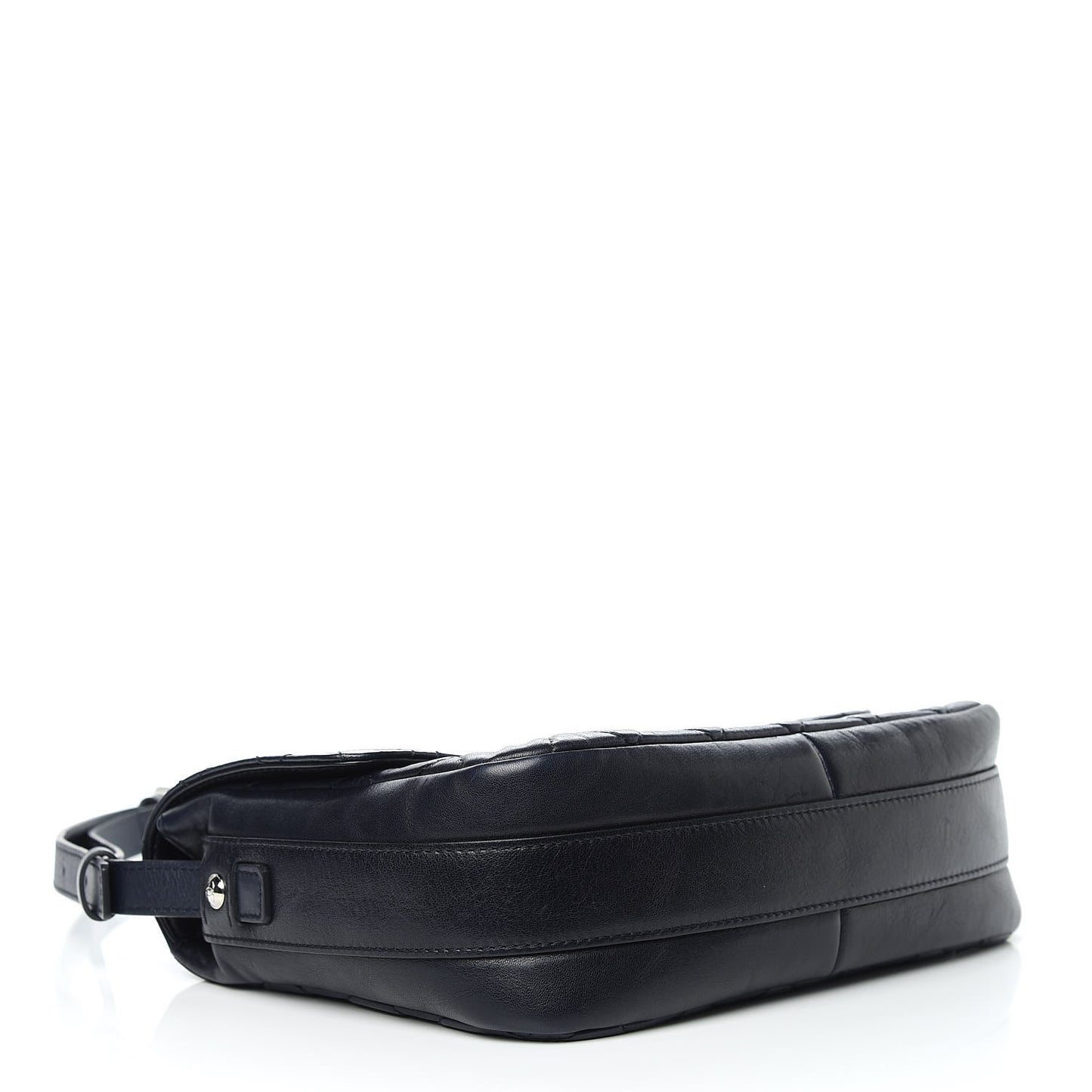 Lambskin Quilted Messenger Bag Dark Navy