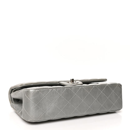 Chanel Metallic Lambskin Quilted Medium Double Flap Silver 4 of 12