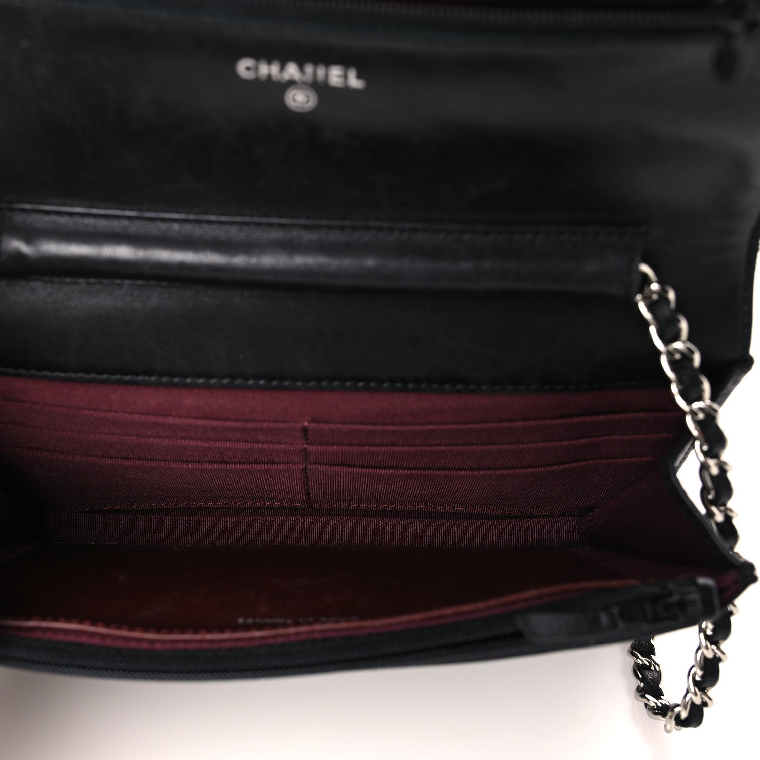 Chanel Lambskin Quilted Wallet On Chain WOC Black 5 of 10