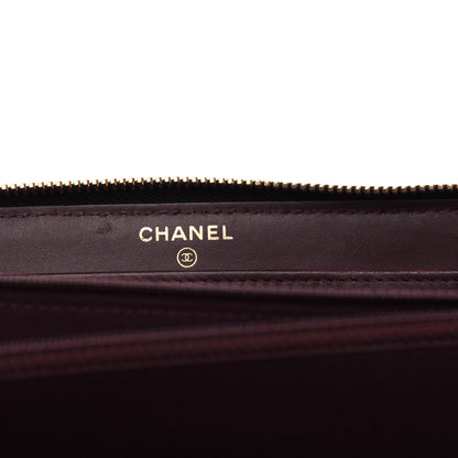 Chanel Caviar Quilted Large Gusset Zip Around Wallet Black 6 of 9