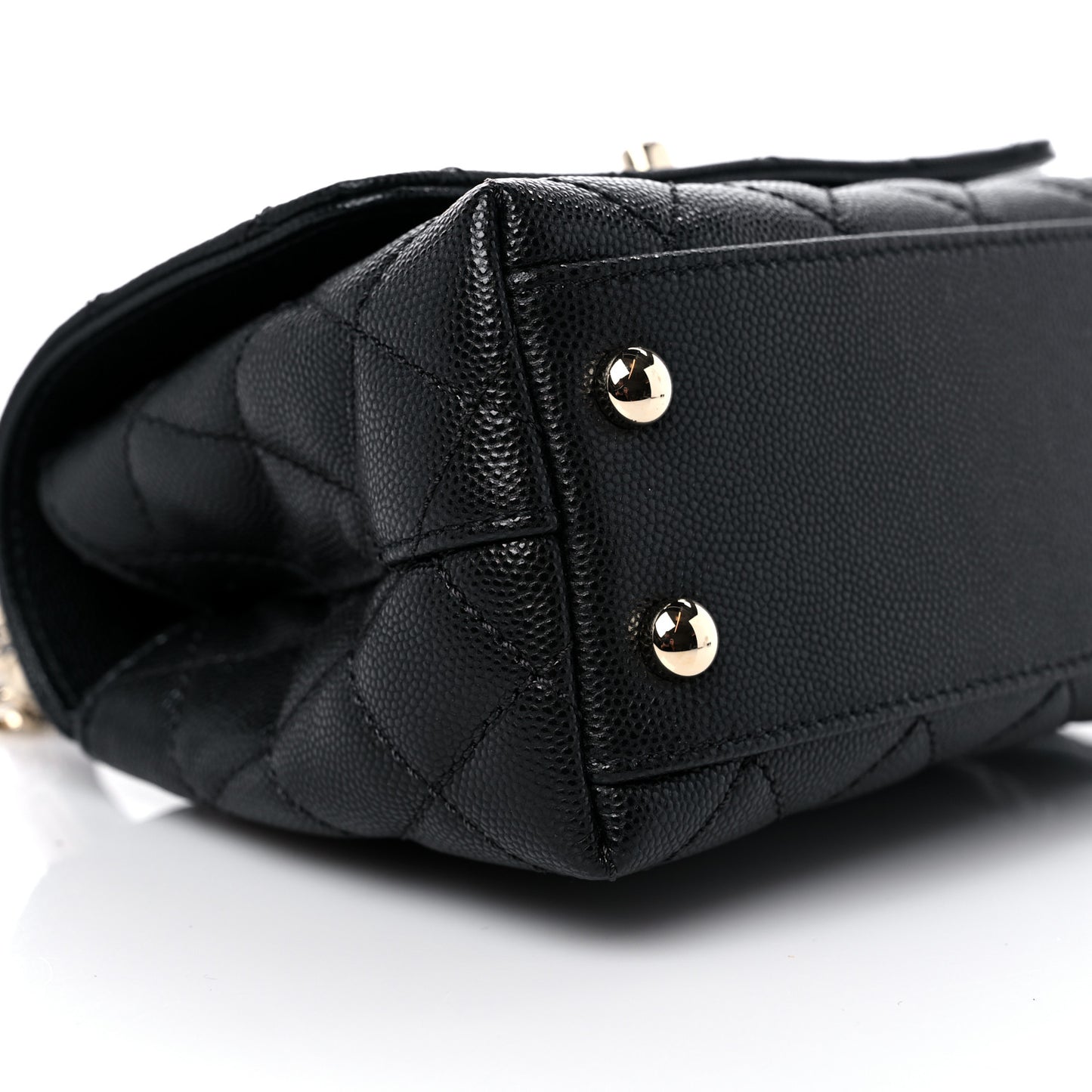 Caviar Quilted Extra Mini Coco Handle Flap Black