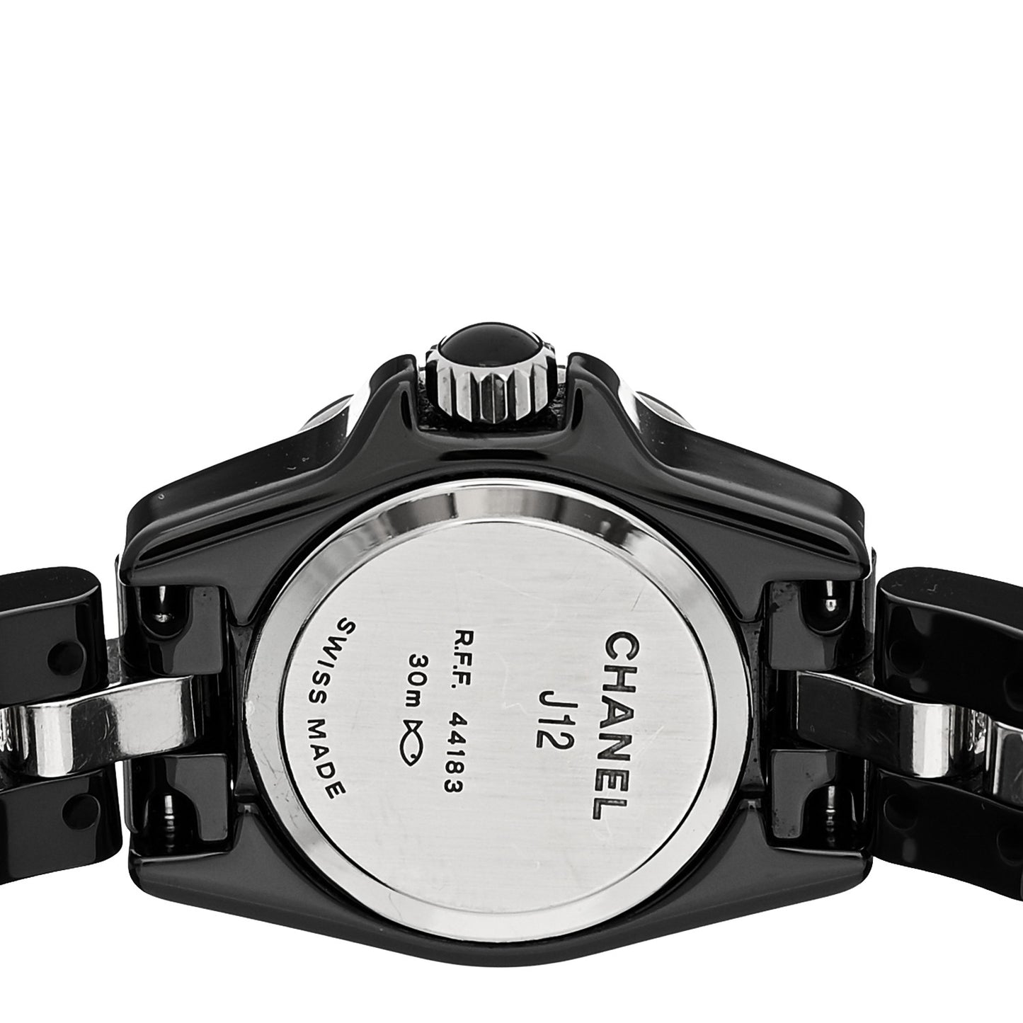 Stainless Steel Ceramic Diamond Bezel 19mm J12 XS Quartz Watch Black
