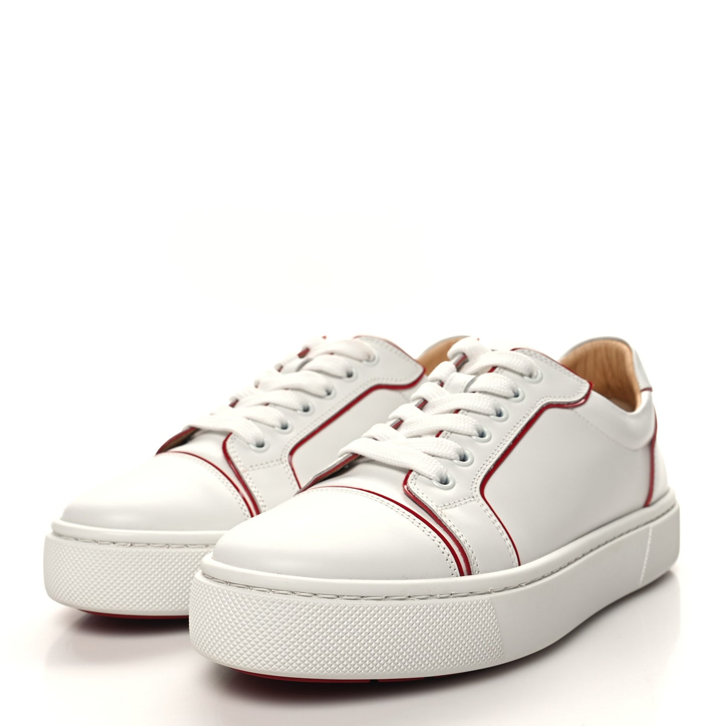 Calfskin Vieira Flat Sneakers 38.5 White Loubi