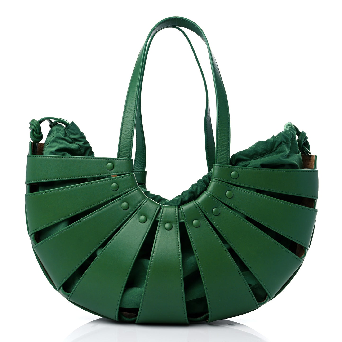 French Calfskin Shell Bag Racing Green