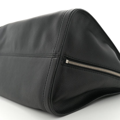 Alexander McQueen Pebbled Calfskin Large Skull Padlock Zip Around Tote Black 10 of 10