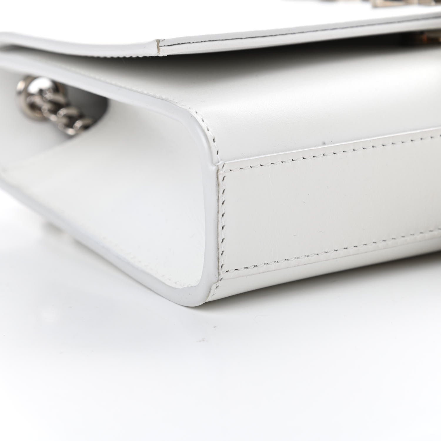 Saint Laurent Smooth Calfskin Small Classic Monogram Kate Tassel Satchel Optical White 9 of 16