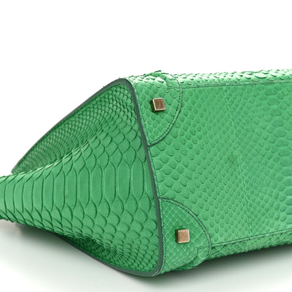 Celine Snakeskin Mini Luggage Green 9 of 12