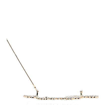 Chanel Metal Glass Swirling Pearls Hair Clip Gold 4 of 4