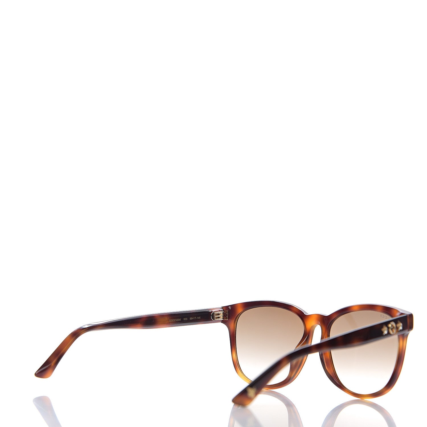 Gucci Round Frame Star Sunglasses GG0232SK Tortoiseshell 4 of 8