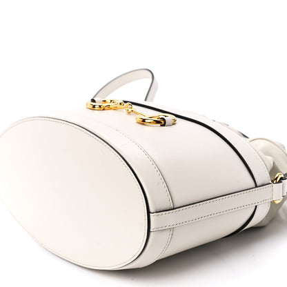 Gucci Azalea Sakai Calfskin Horsebit 1955 Drawstring Bucket Bag Mystic White 12 of 12