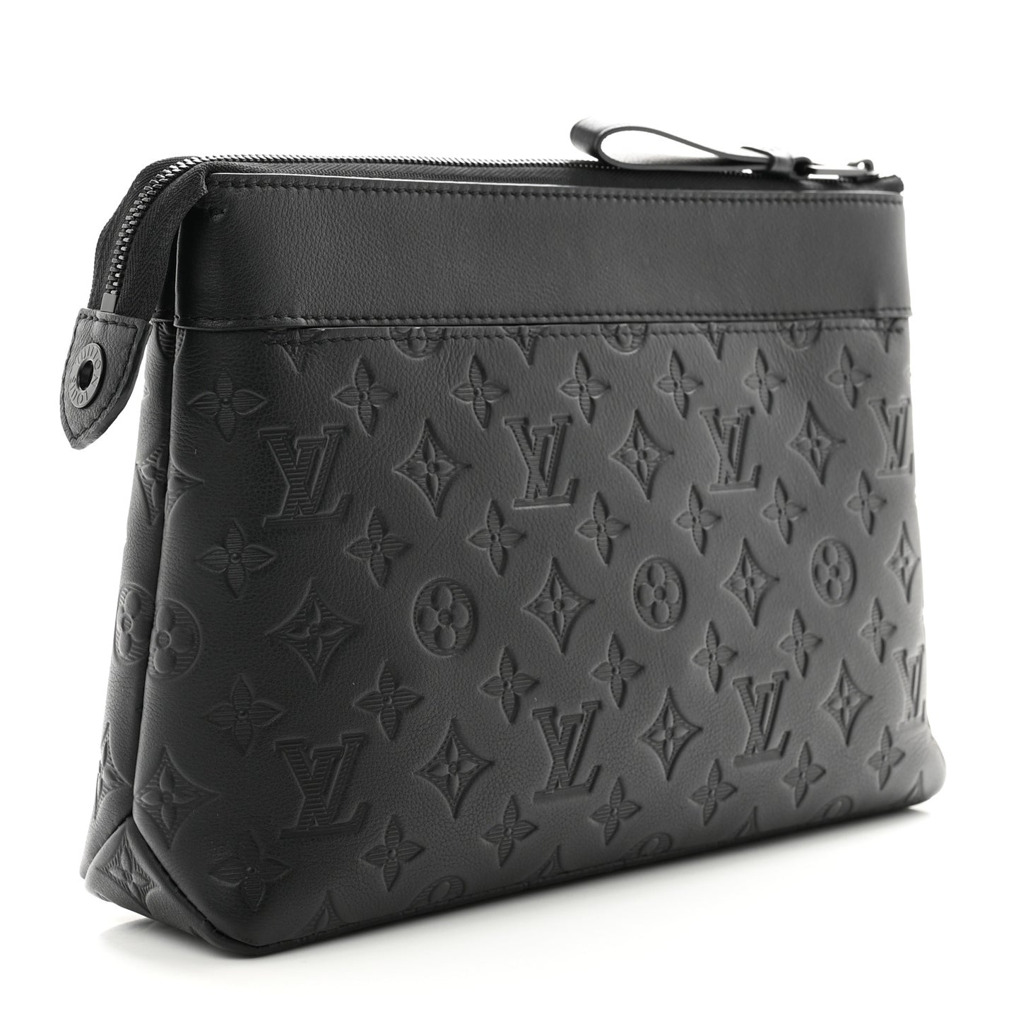 Shadow Calfskin Monogram Pochette Voyage Souple Black