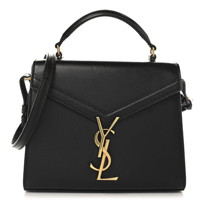 Saint Laurent Grain de Poudre Mini Classic Monogram Cassandra Top Handle Black 1 of 10