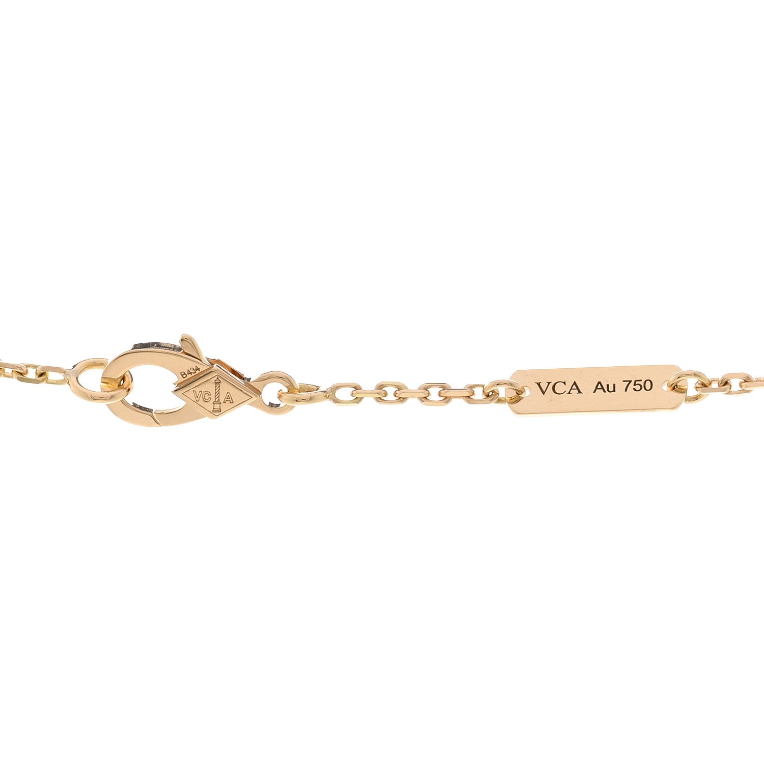 Van Cleef & Arpels 18K Yellow Gold Lapis Lazuli Perlee Couleurs Pendant Necklace 4 of 5