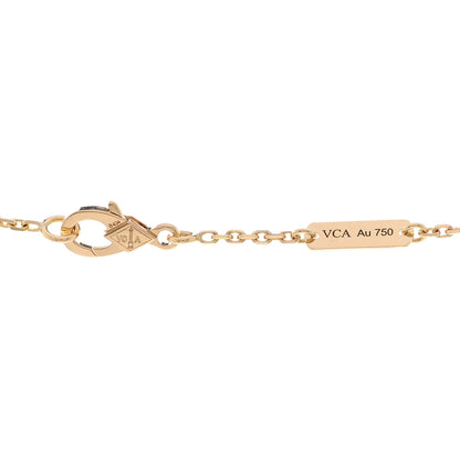 Van Cleef & Arpels 18K Yellow Gold Lapis Lazuli Perlee Couleurs Pendant Necklace 4 of 5
