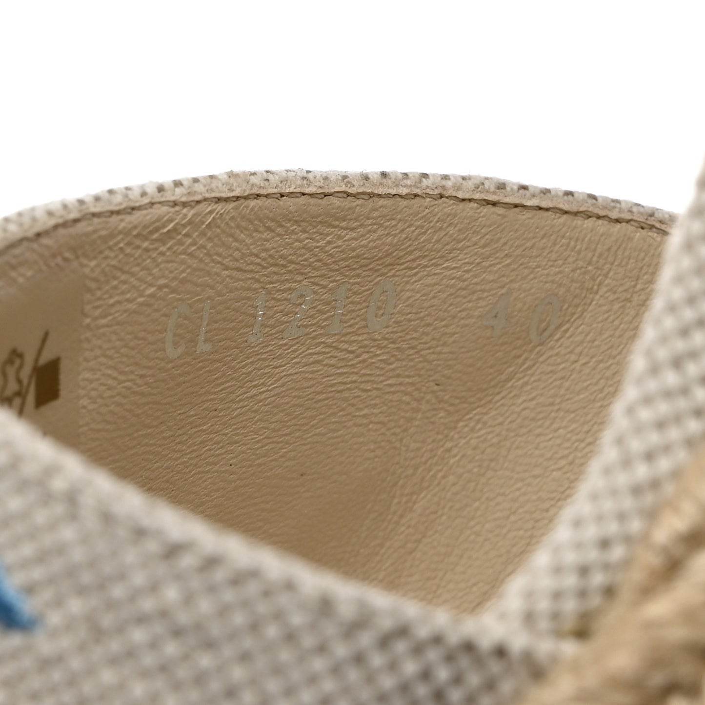 Canvas Monogram Starboard Espadrille Wedge Sandals 40 Blue