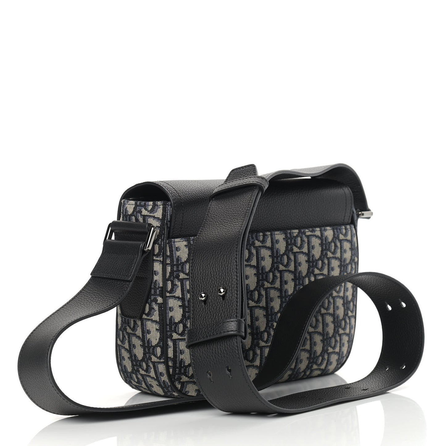 Oblique Saddle Messenger Beige Black
