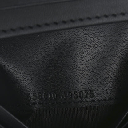 Gucci Denim GG Supreme Monogram Calfskin GG Marmont Card Case Black 7 of 8