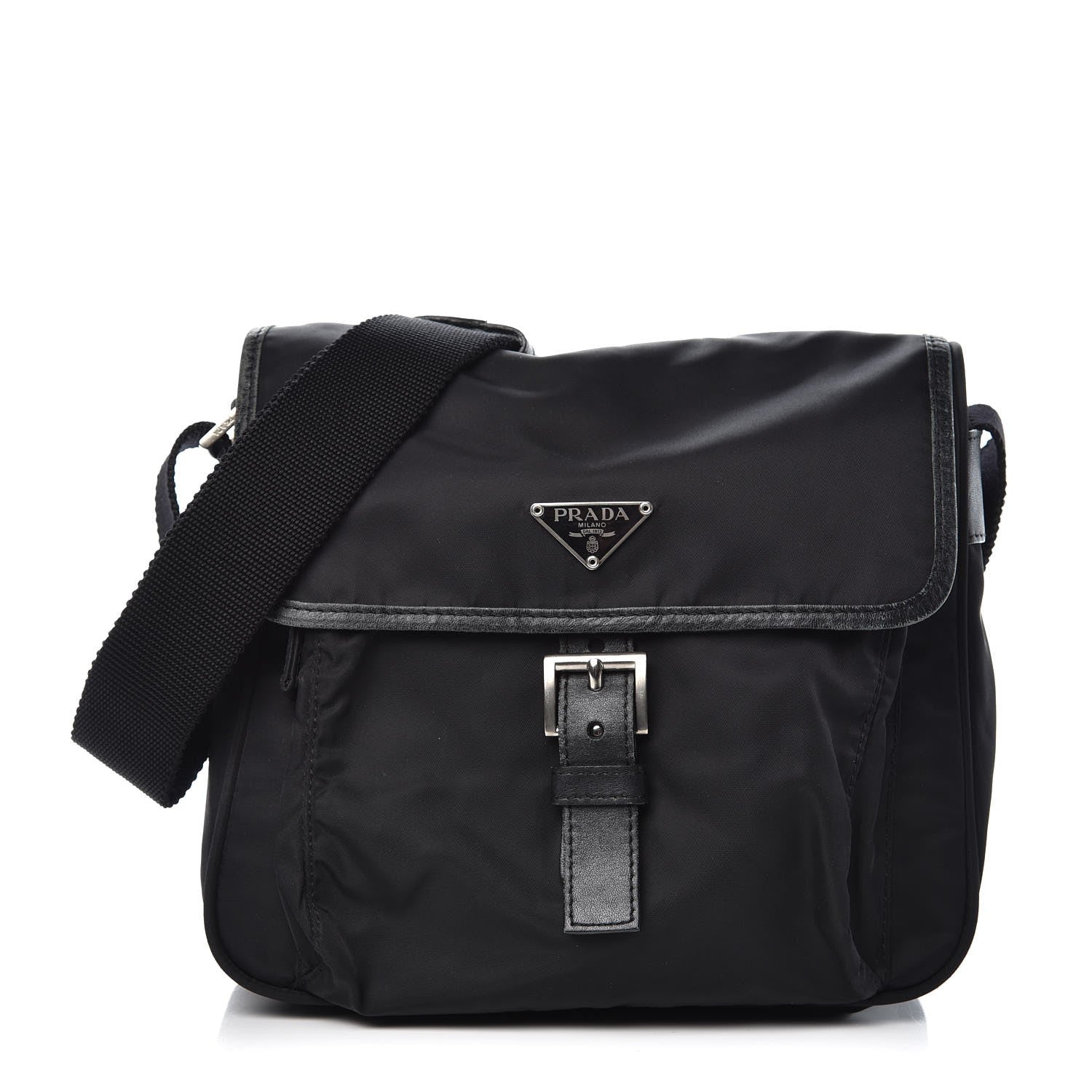 Prada Nylon Vela Messenger Black 1 of 11