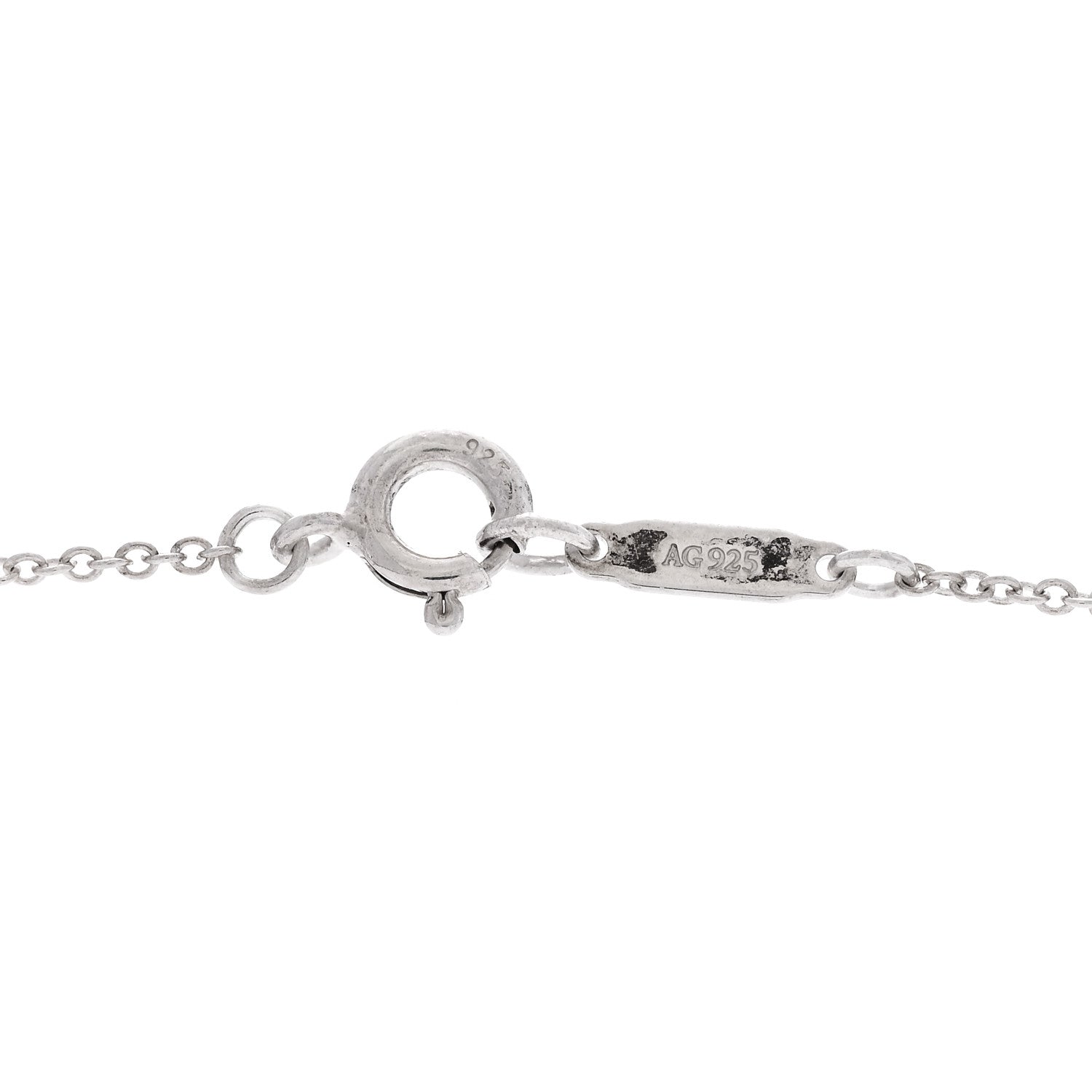 Tiffany Sterling Silver Mini Heart Key Pendant Necklace 5 of 5
