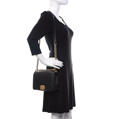 Chanel Caviar Quilted Medium Boy Flap Black 2 of 11