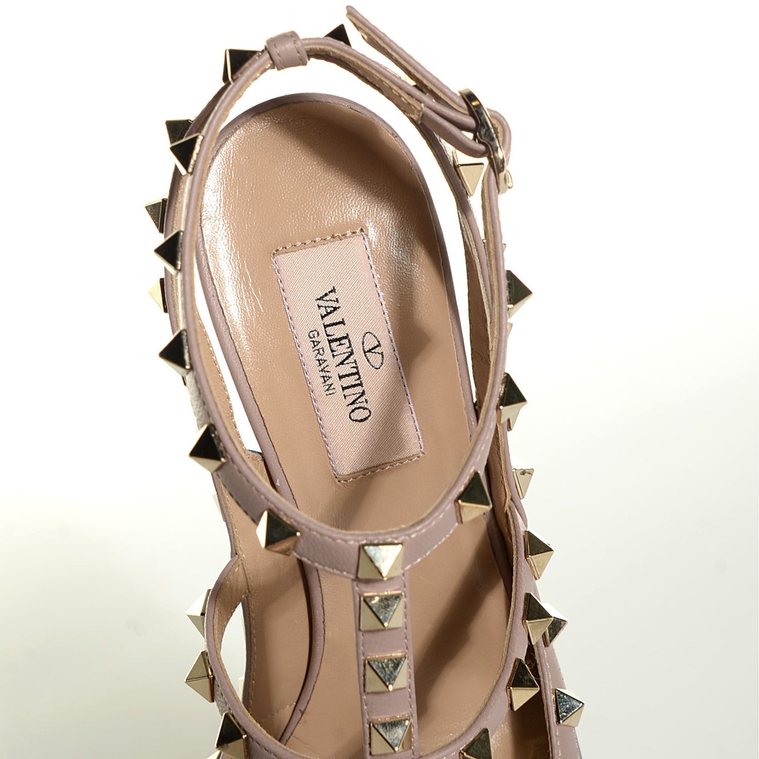 Valentino Garavani Nappa Rockstud Ankle Strap 100mm Pumps 38 Indaco Poudre 7 of 7