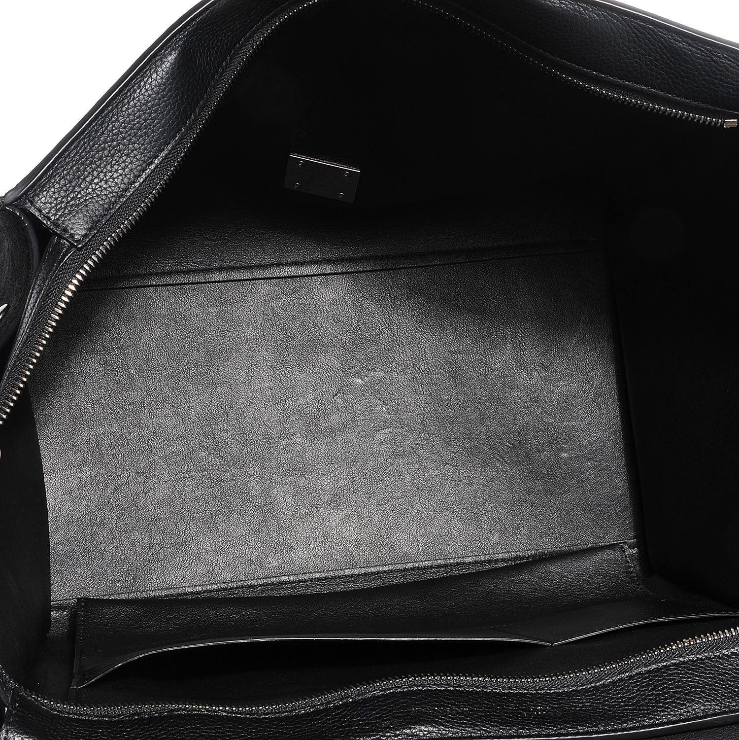 Celine Drummed Calfskin Suede Large Trapeze Black 8 of 8