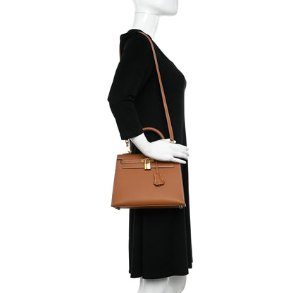 Hermes Epsom Kelly Sellier 25 Gold 2 of 11