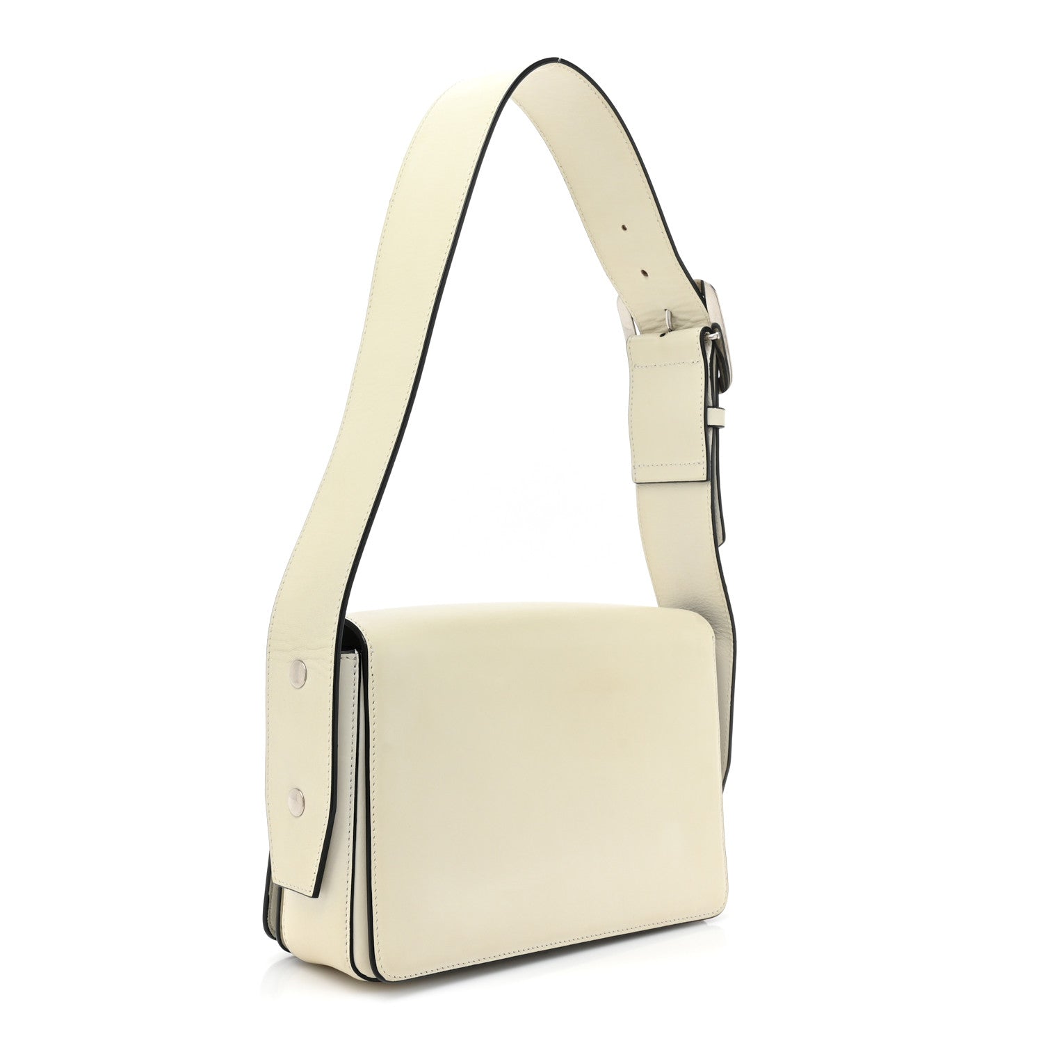 Celine Natural Calfskin Medium Biker Case Shoulder Bag White 3 of 14