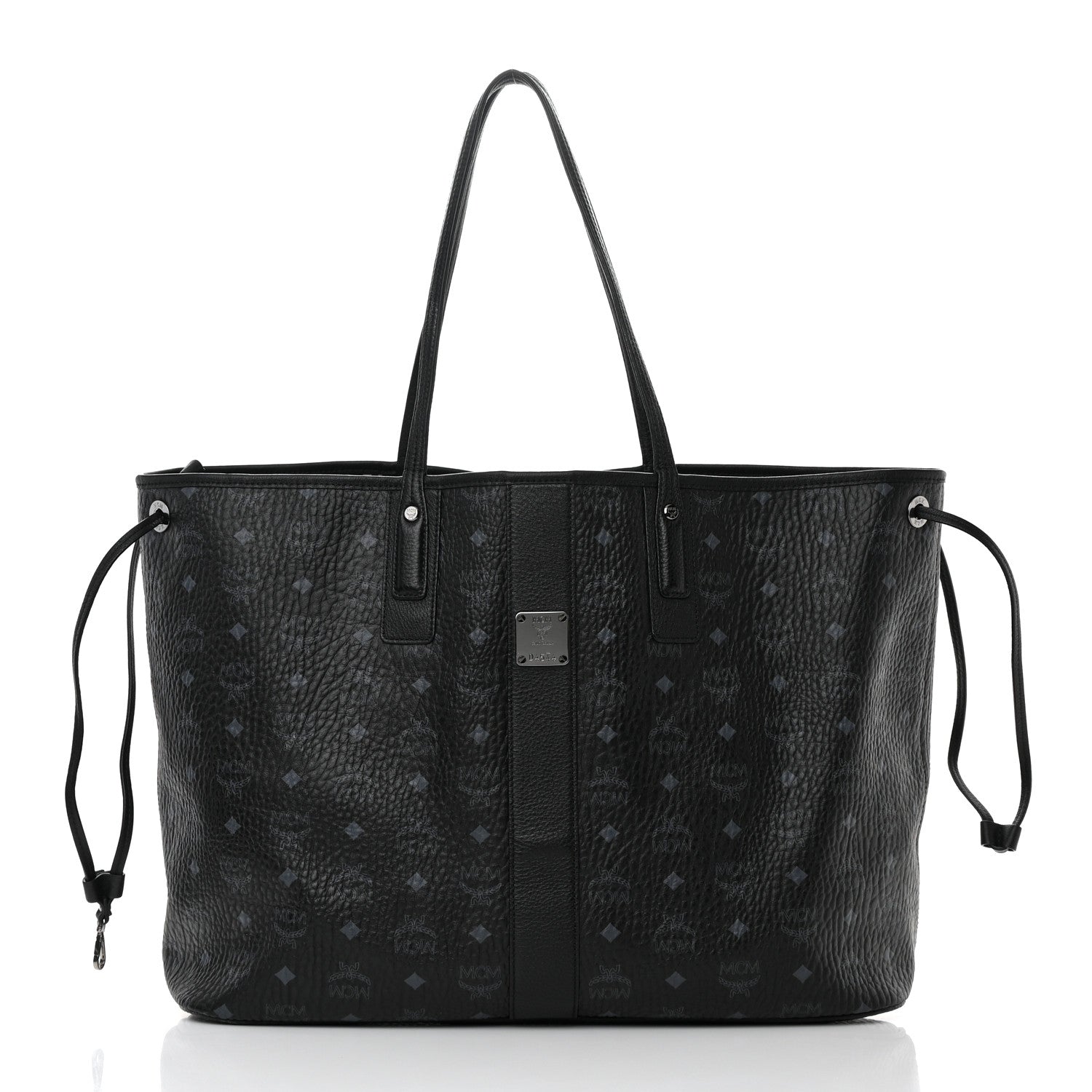 MCM Visetos Large Liz Reversible Shopper Tote Black 3 of 21