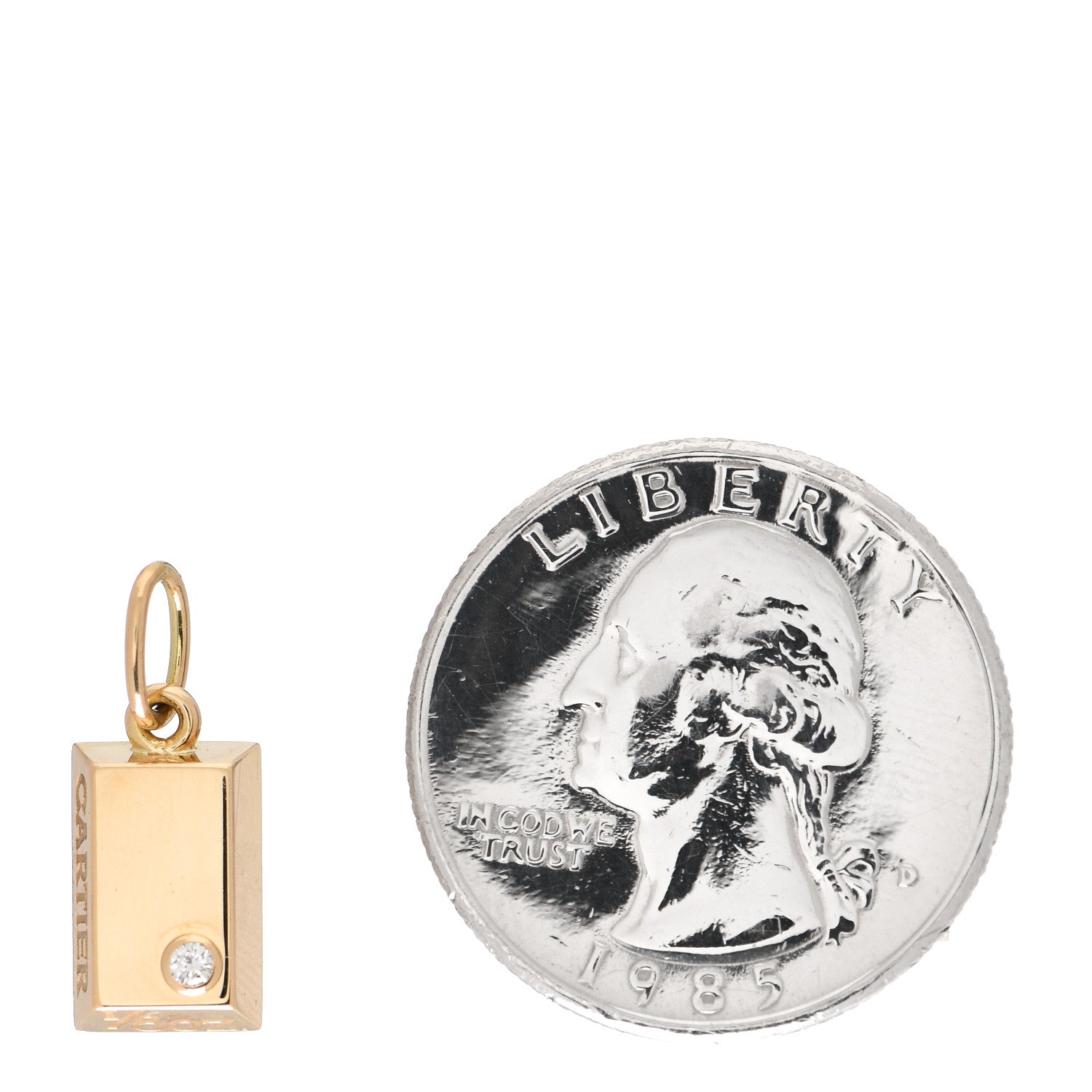 Cartier 18K Yellow Gold Diamond Bar Charm 2 of 3