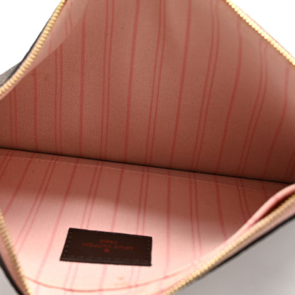 Louis Vuitton Damier Ebene Neverfull MM GM Pochette Rose Ballerine 6 of 9