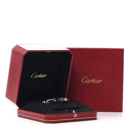 Cartier 18K White Gold LOVE Cuff Bracelet 18 5 of 5