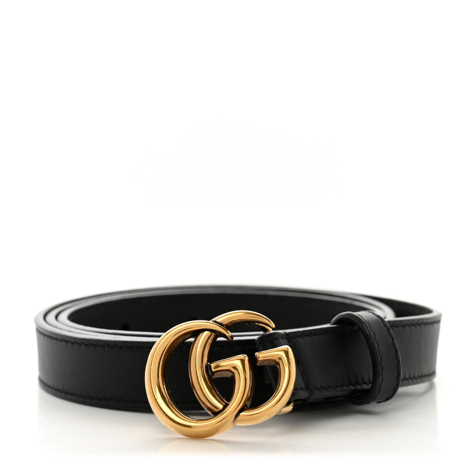 Gucci Calfskin Double G 20mm Belt 90 36 Black 1 of 6