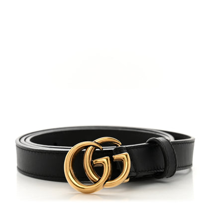 Gucci Calfskin Double G 20mm Belt 90 36 Black 1 of 6