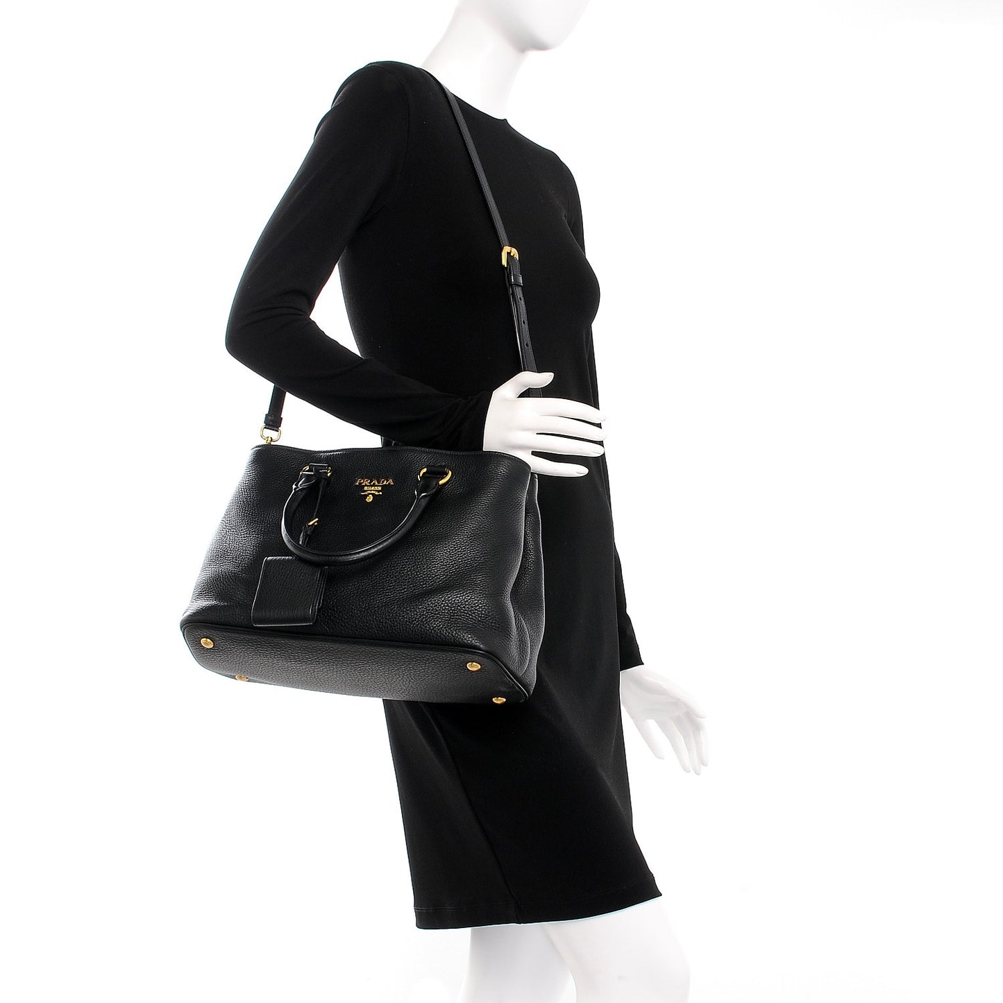 Vitello Daino Tote Nero Black