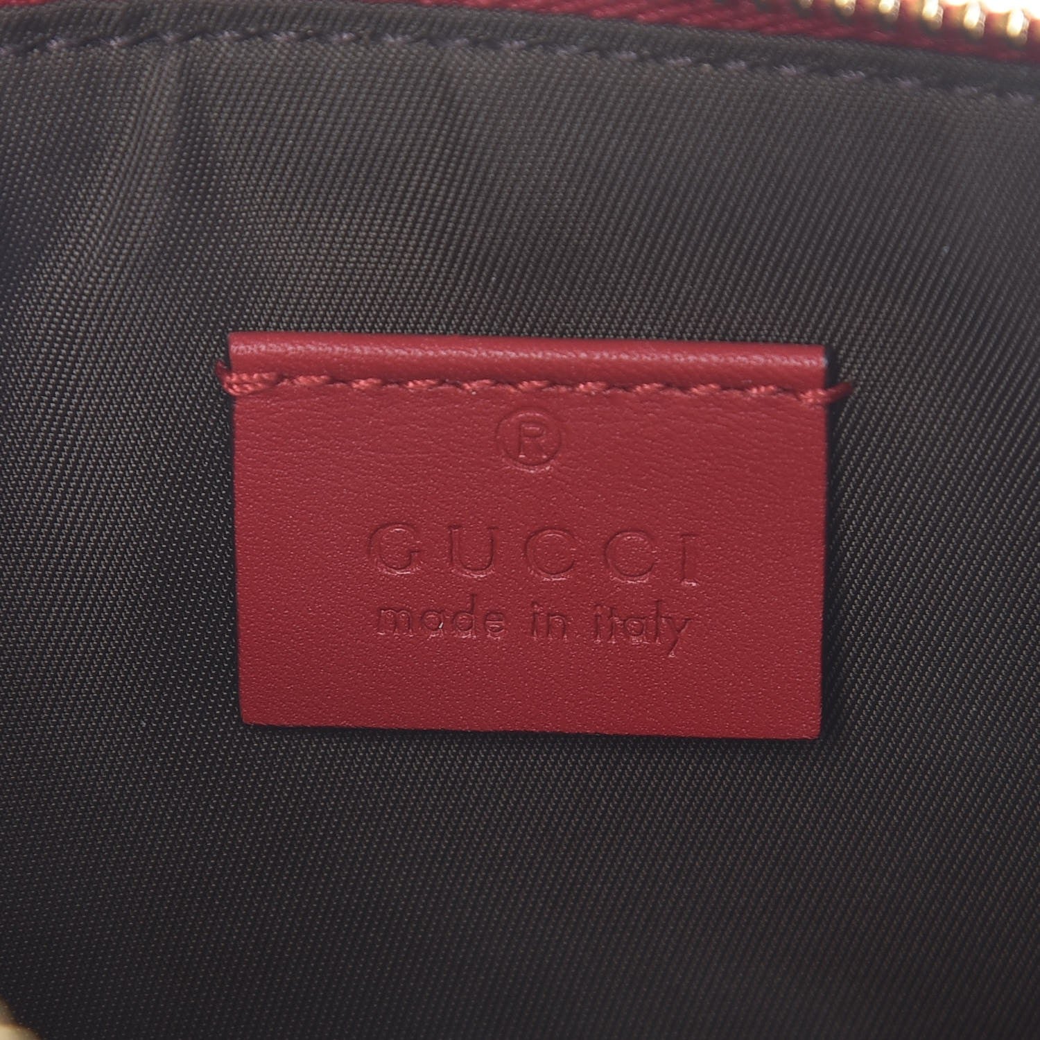 Gucci GG Supreme Monogram Merveilles Lips Zip Pouch Hibiscus Red 6 of 8