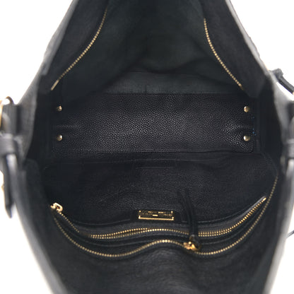 Salvatore Ferragamo Grained Calfskin Ally Hobo Black 8 of 11