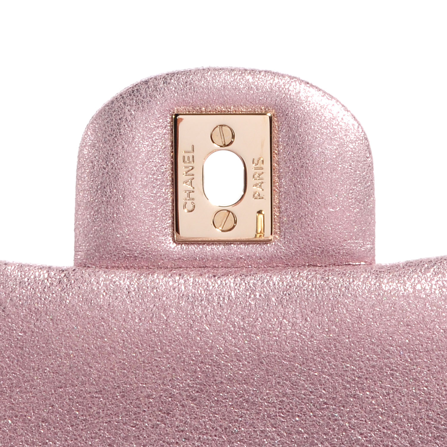 Chanel Metallic Goatskin Quilted Mini Flap Pink 8 of 8