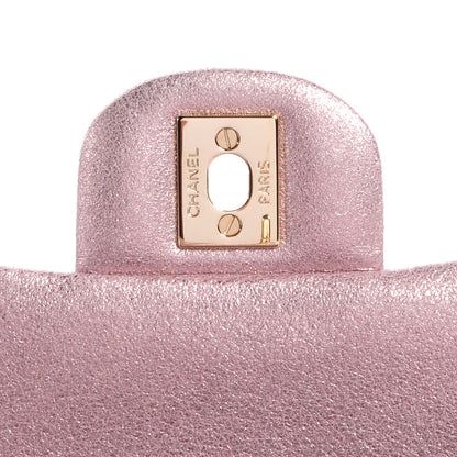 Chanel Metallic Goatskin Quilted Mini Flap Pink 8 of 8