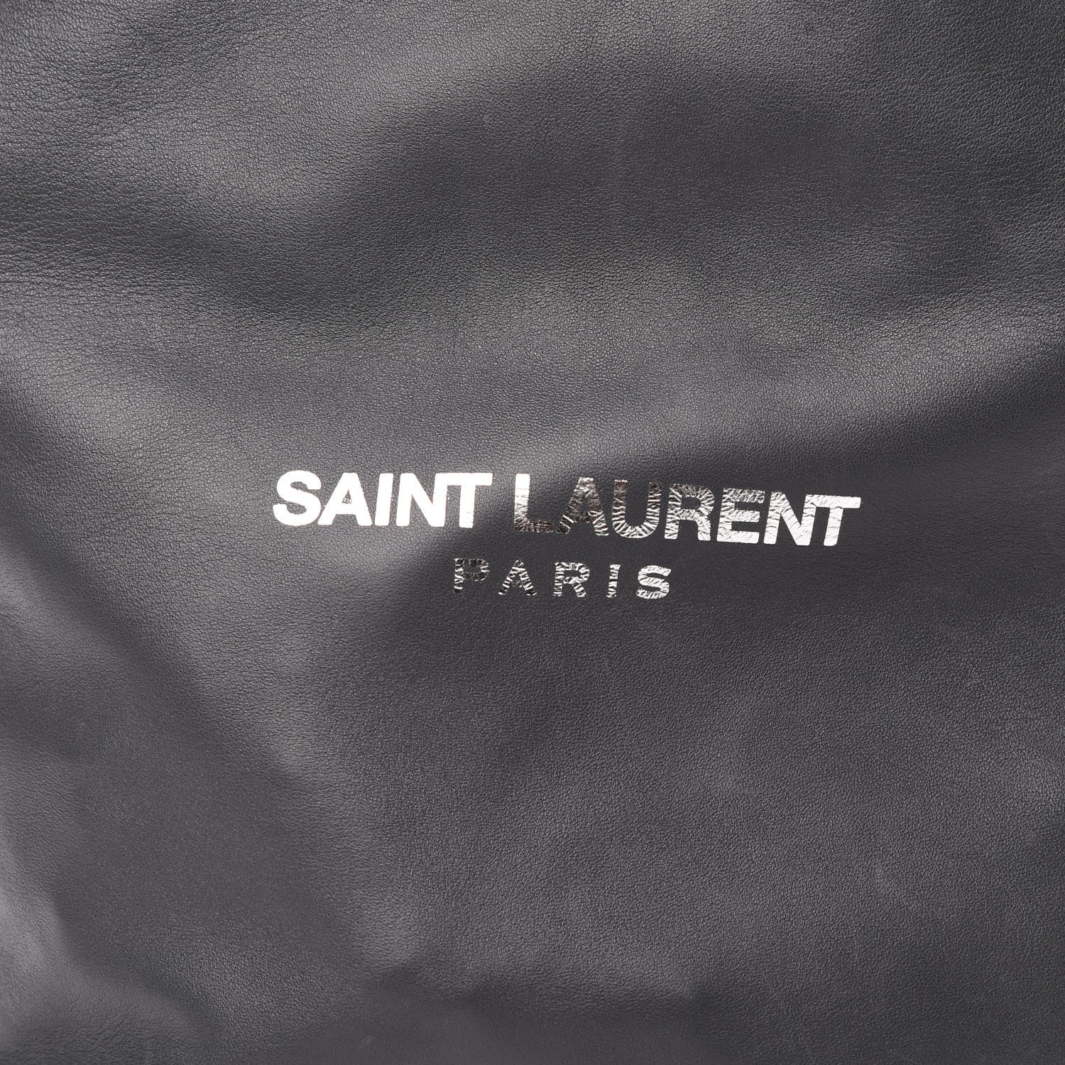 Saint Laurent Lambskin Teddy Drawstring Bag Grey 10 of 10