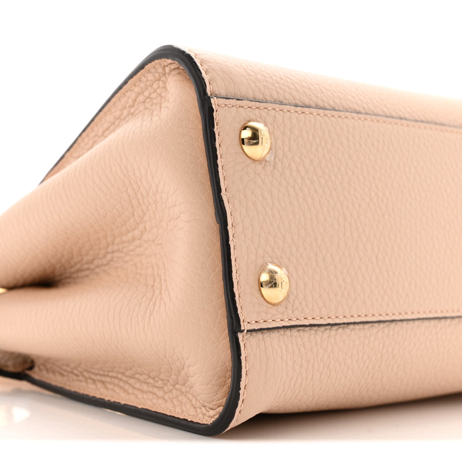 Fendi Cuoio Romano Selleria Mini Peekaboo Iconic Satchel Rosa Plaster 9 of 14