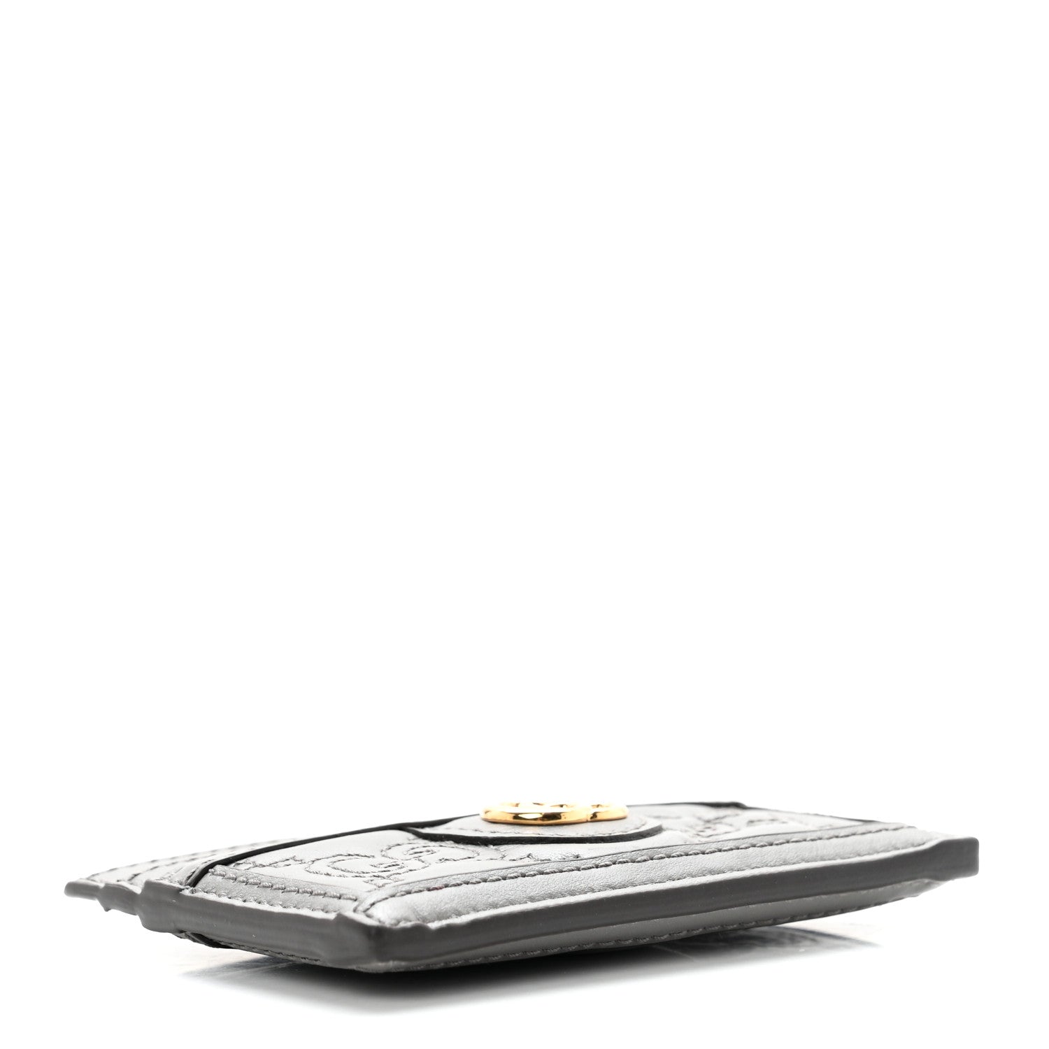 Gucci Calfskin GG Matelasse Card Holder Dusty Grey 4 of 6