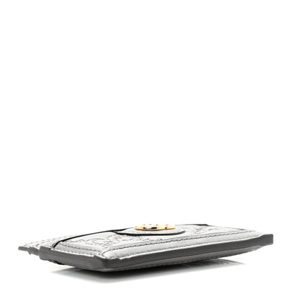 Gucci Calfskin GG Matelasse Card Holder Dusty Grey 4 of 6